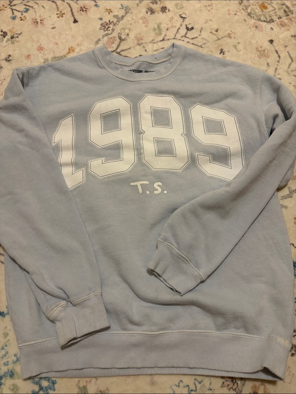 Light Blue '1989' Pullover Sweatshirt - Taylor Swift. Size small.